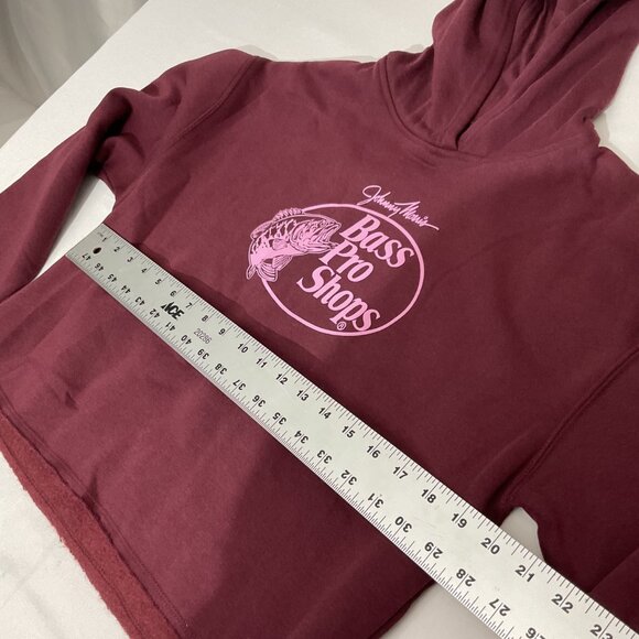 Johnny Morris Bass Pro Shops Burgundy Hoodie S/P Cotton Blend For Women - Picture 5 of 6